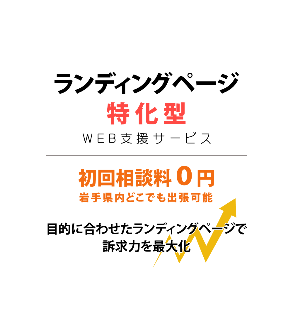 ランディングページ特化型WEB支援サービス 目的に合わせたランディングページで訴求力を最大化